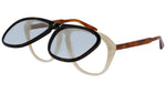 GG0087S beige tortoise and light azure