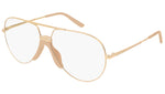 GG0432S nude gold and clear + blue inner ar