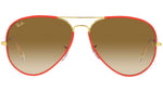 Aviator Full Color Legend RB3025JM 919651 Red Light Brown