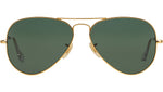 Aviator Solid Gold RB3025K 160/N5 Gold Green