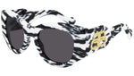BB0070S 003 shiny white and black zebra