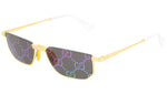GG0627S yellow gold and smoke + multilayer rainbow guccissima