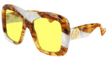 GG0498S white tortoise and bright yellow