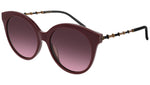 GG0653S shiny burgundy and double violet/nude