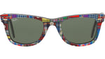 Wayfarer RB2140 1135 top texture plaid on black