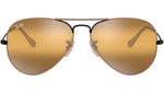Aviator Mirror RB3025 9153AG Beige on Black Yellow