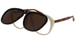 GG0087S beige tortoise and brown