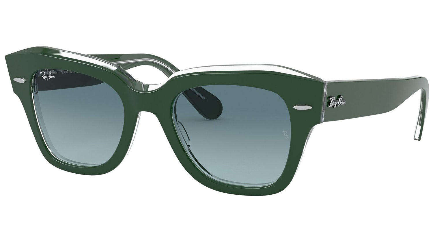 State Street RB2186 12953M Green Transparent
