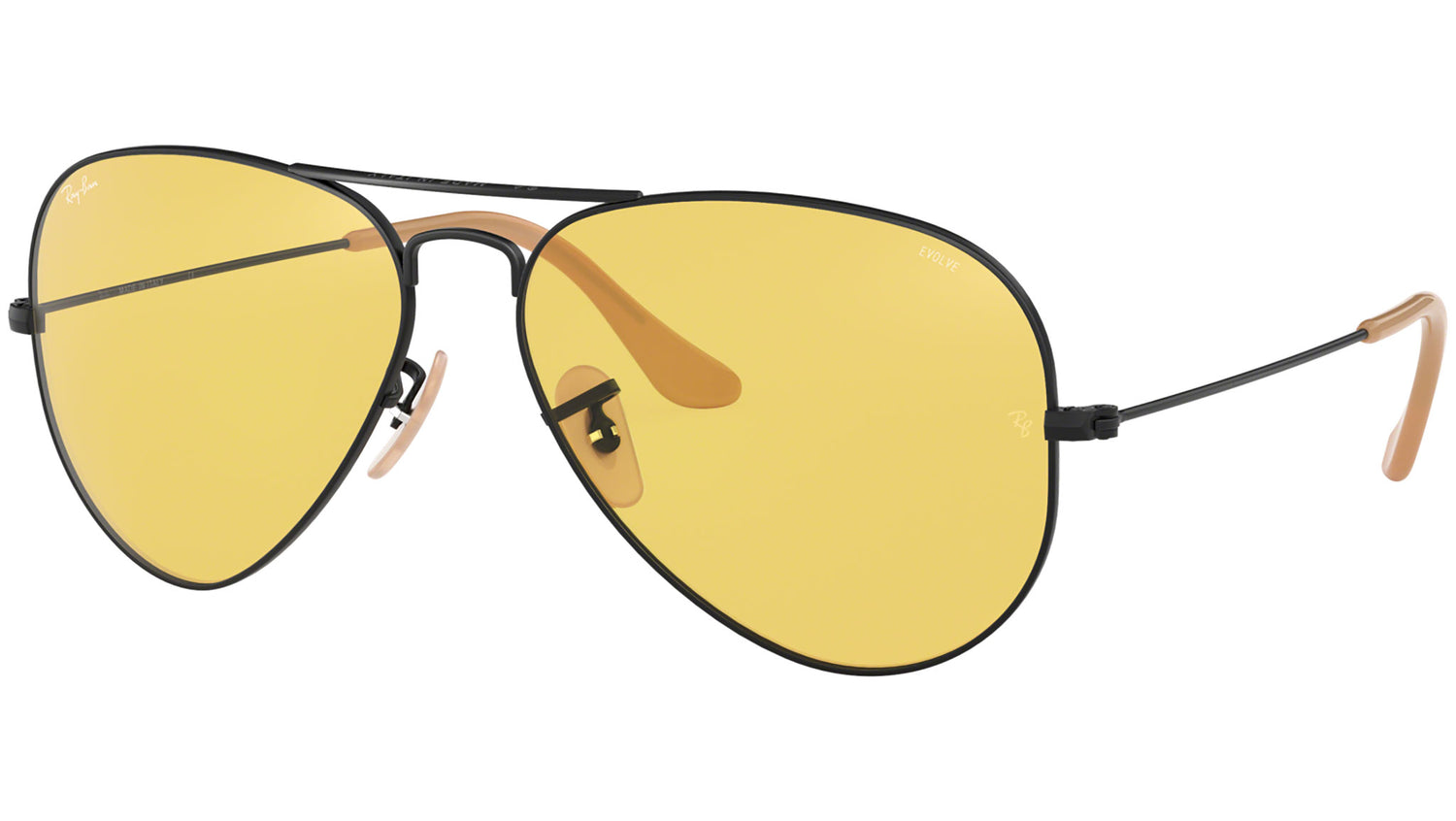 Aviator Washed Evolve RB3025 90664A Black Yellow