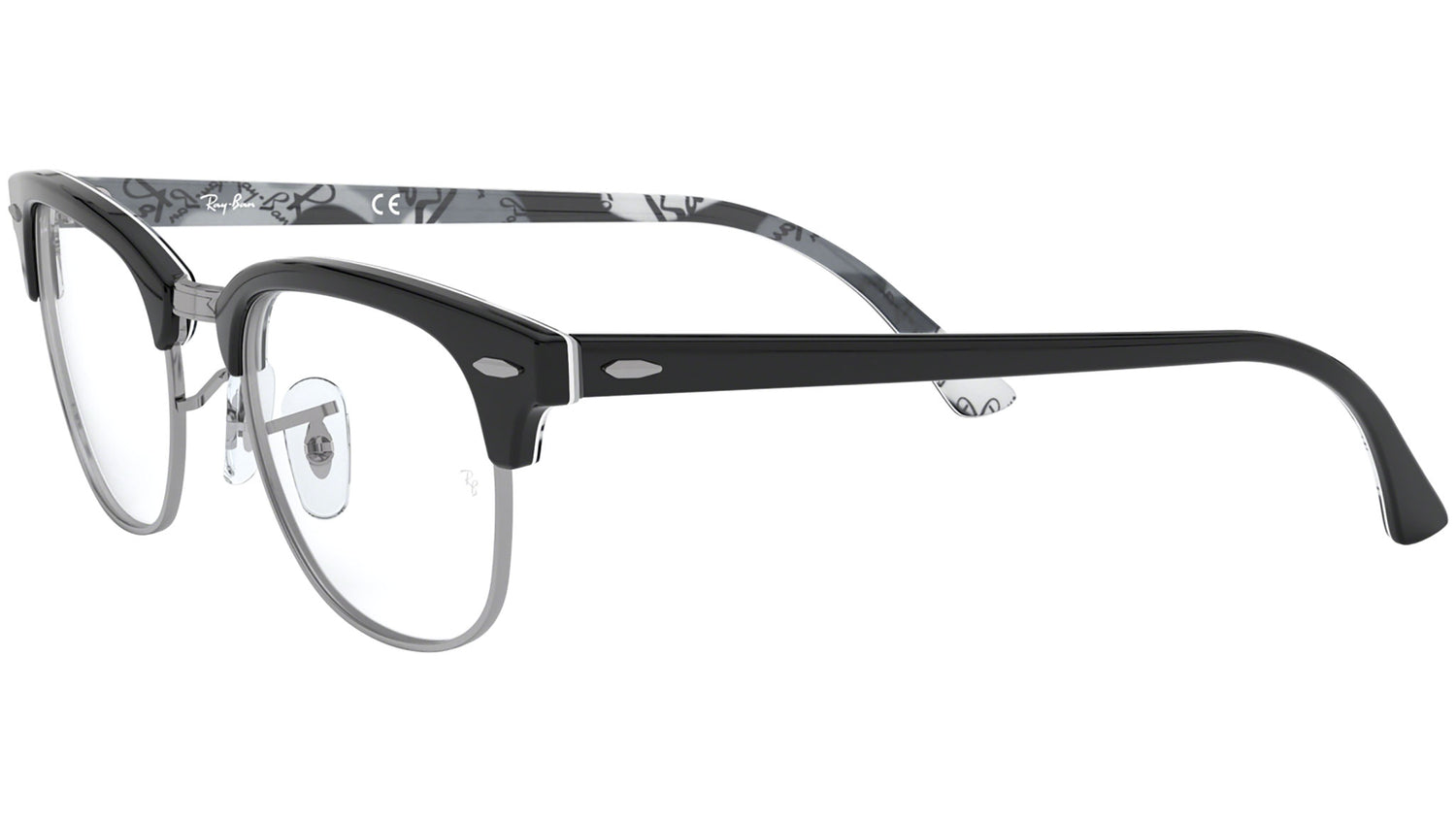 Clubmaster RB5154 black on camuflage texture