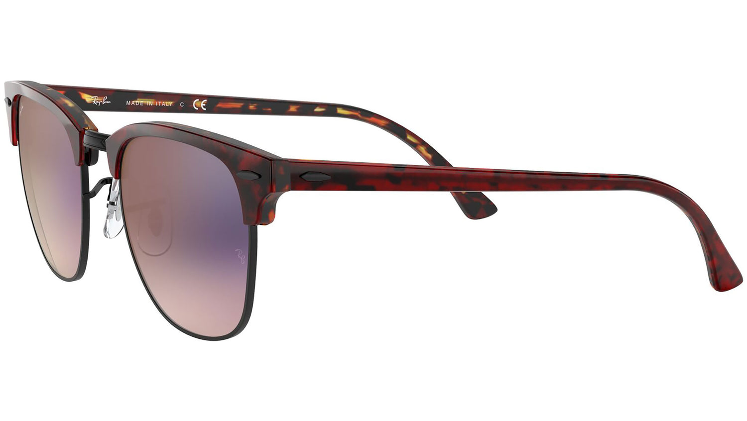 Clubmaster RB3016 12753B transparent red on havana