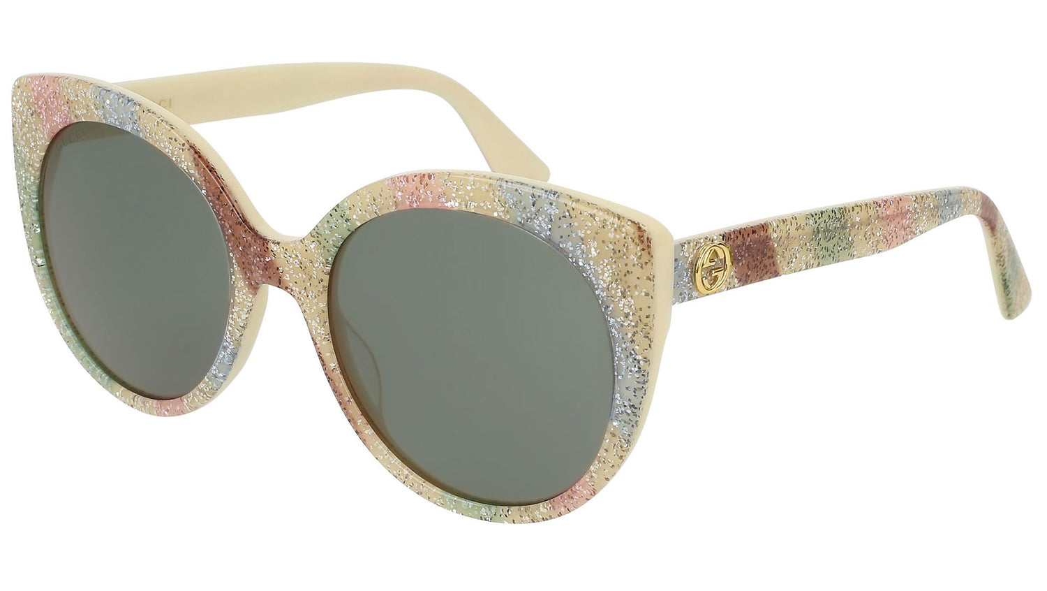 GG0325S glitter multicolor and green petrol