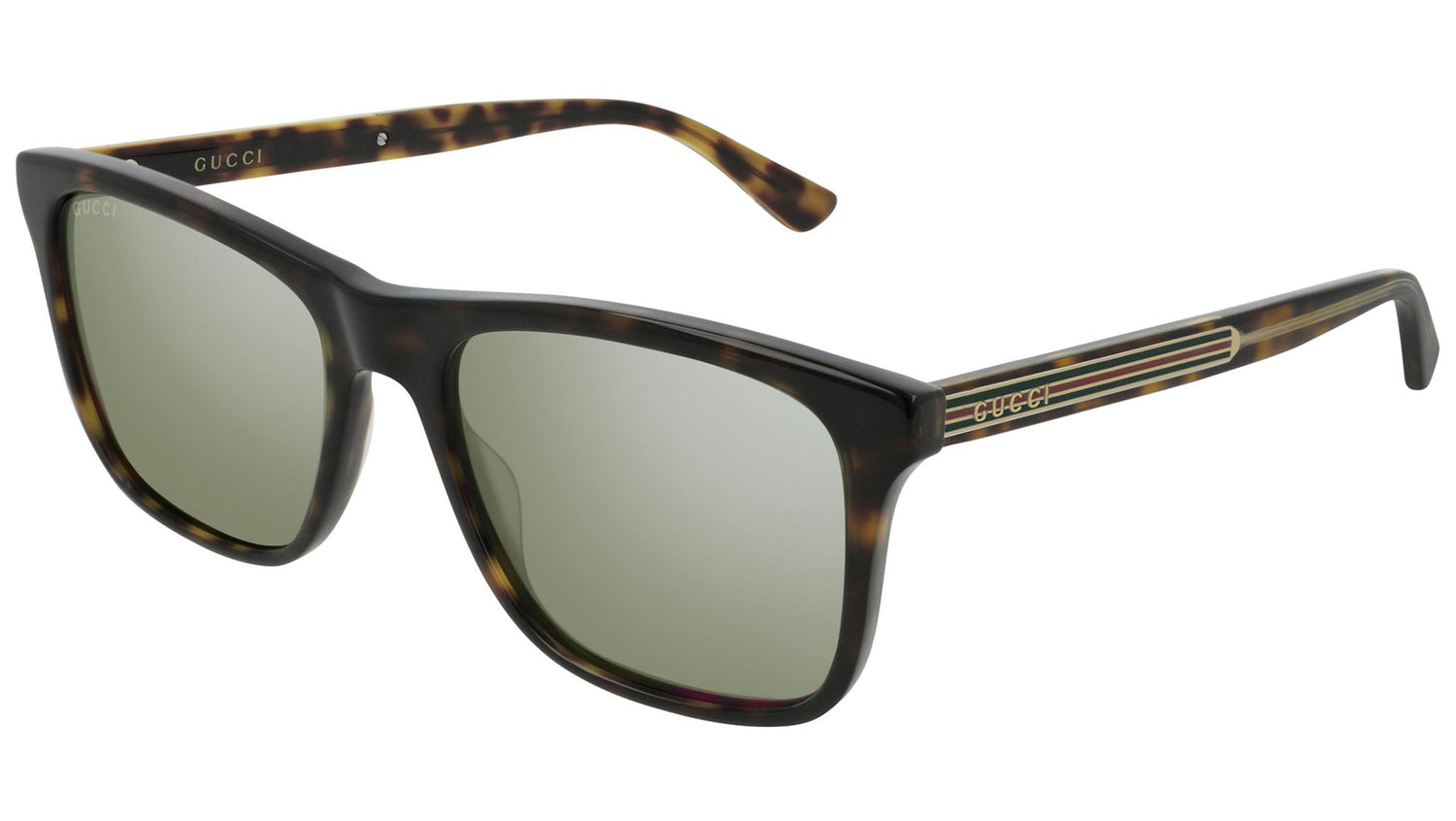 GG0381S shiny tortoise and green + flash silver