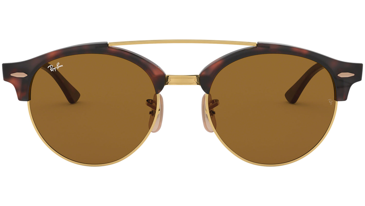 Clubround Double Bridge RB4346 shiny red havana