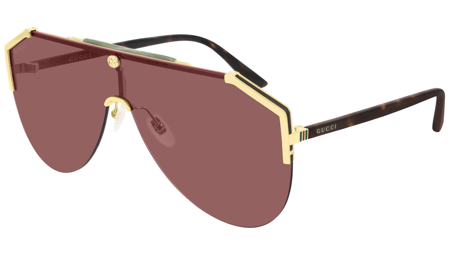 GG0584S shiny gold and bourdeaux mask