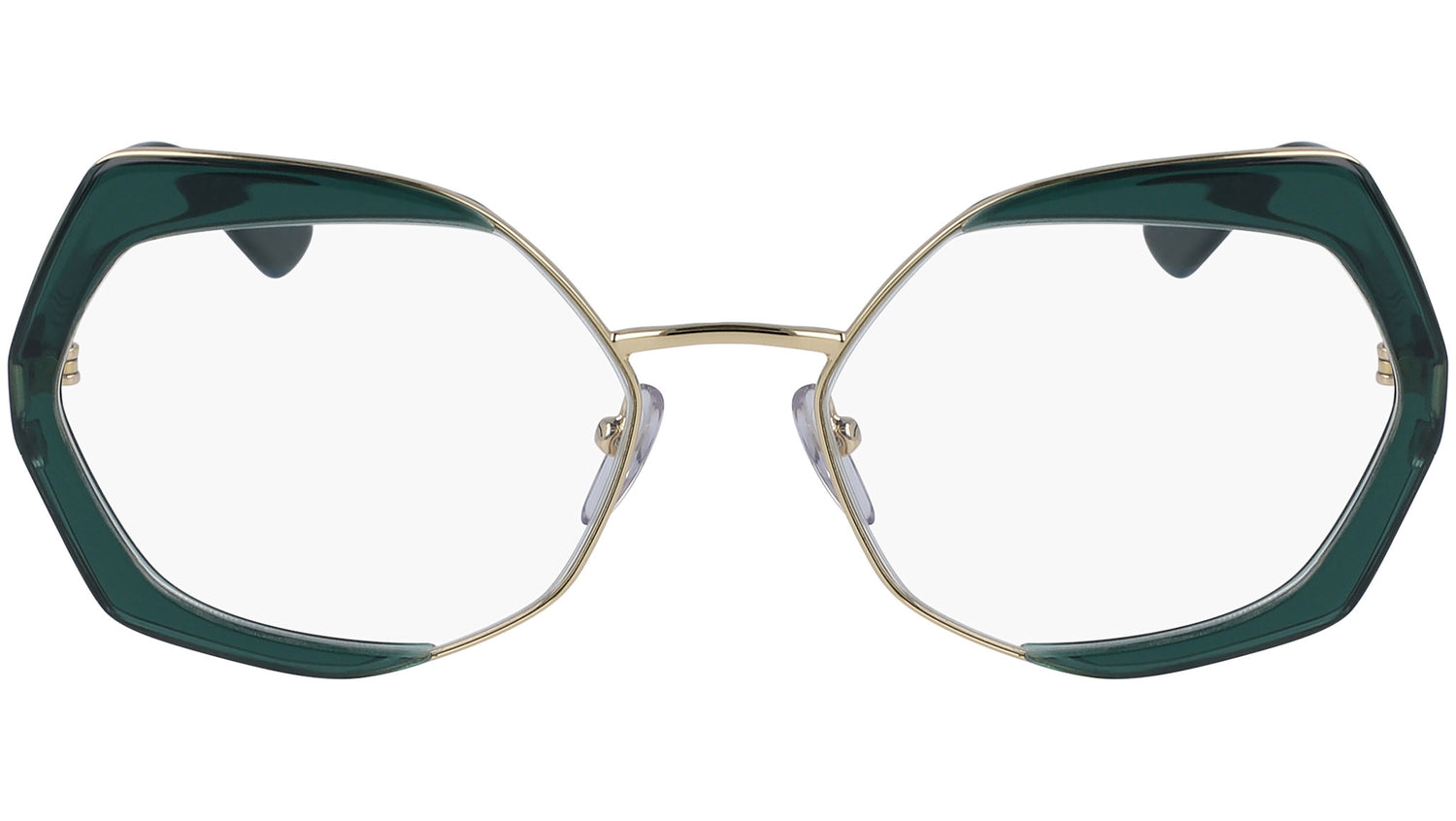 ME2628 315 shiny gold and transparent green