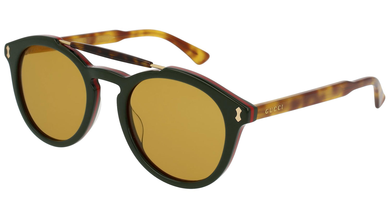 GG0124S tortoise green and nicotine
