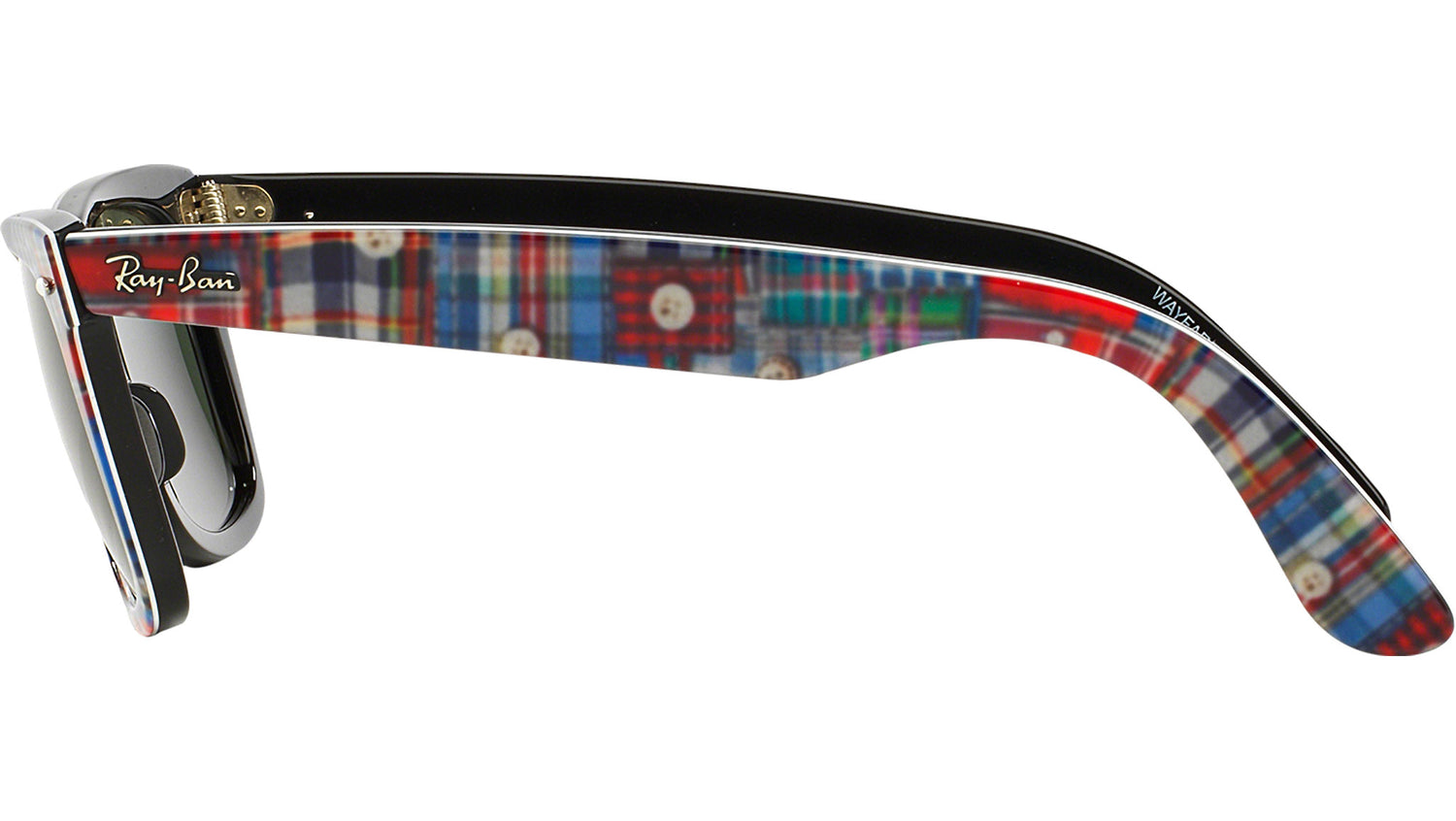 Wayfarer RB2140 1135 top texture plaid on black