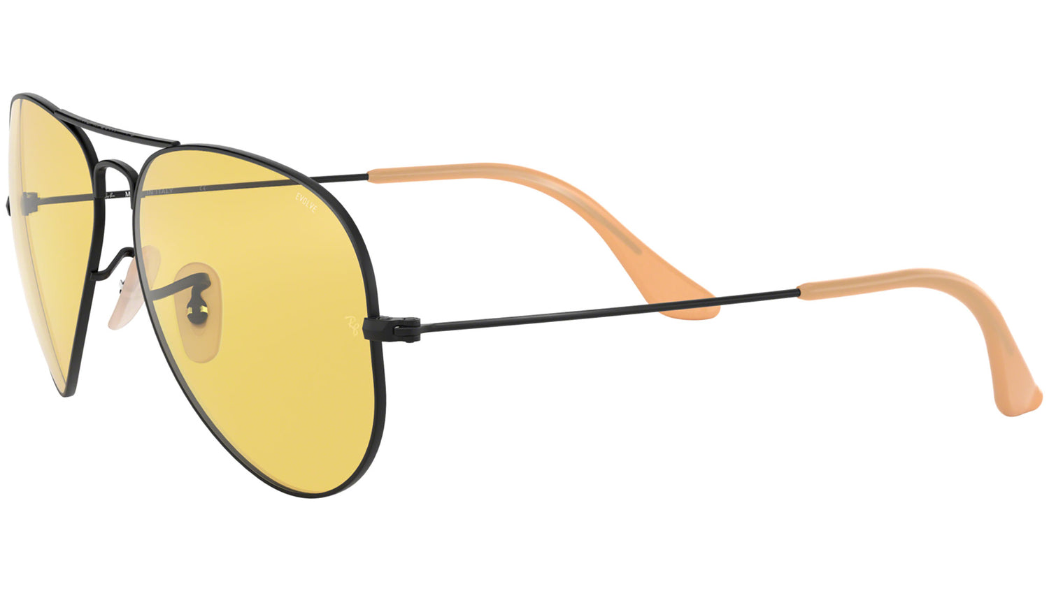 Aviator Washed Evolve RB3025 90664A Black Yellow