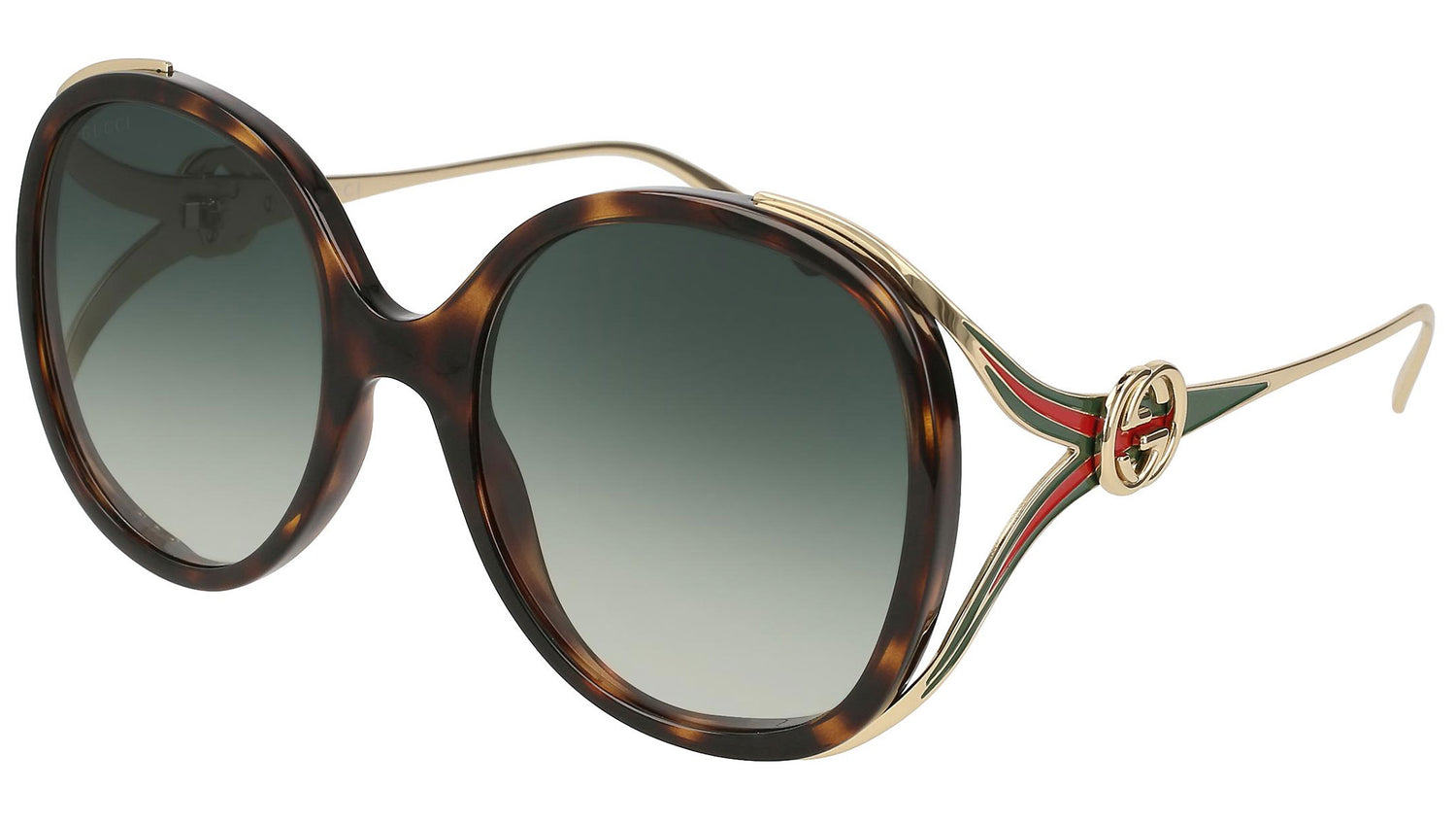 GG0226S dark tortoise and green