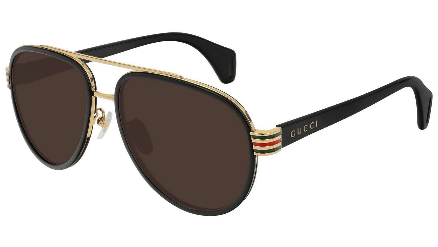 GG0447S shiny black and dark brown