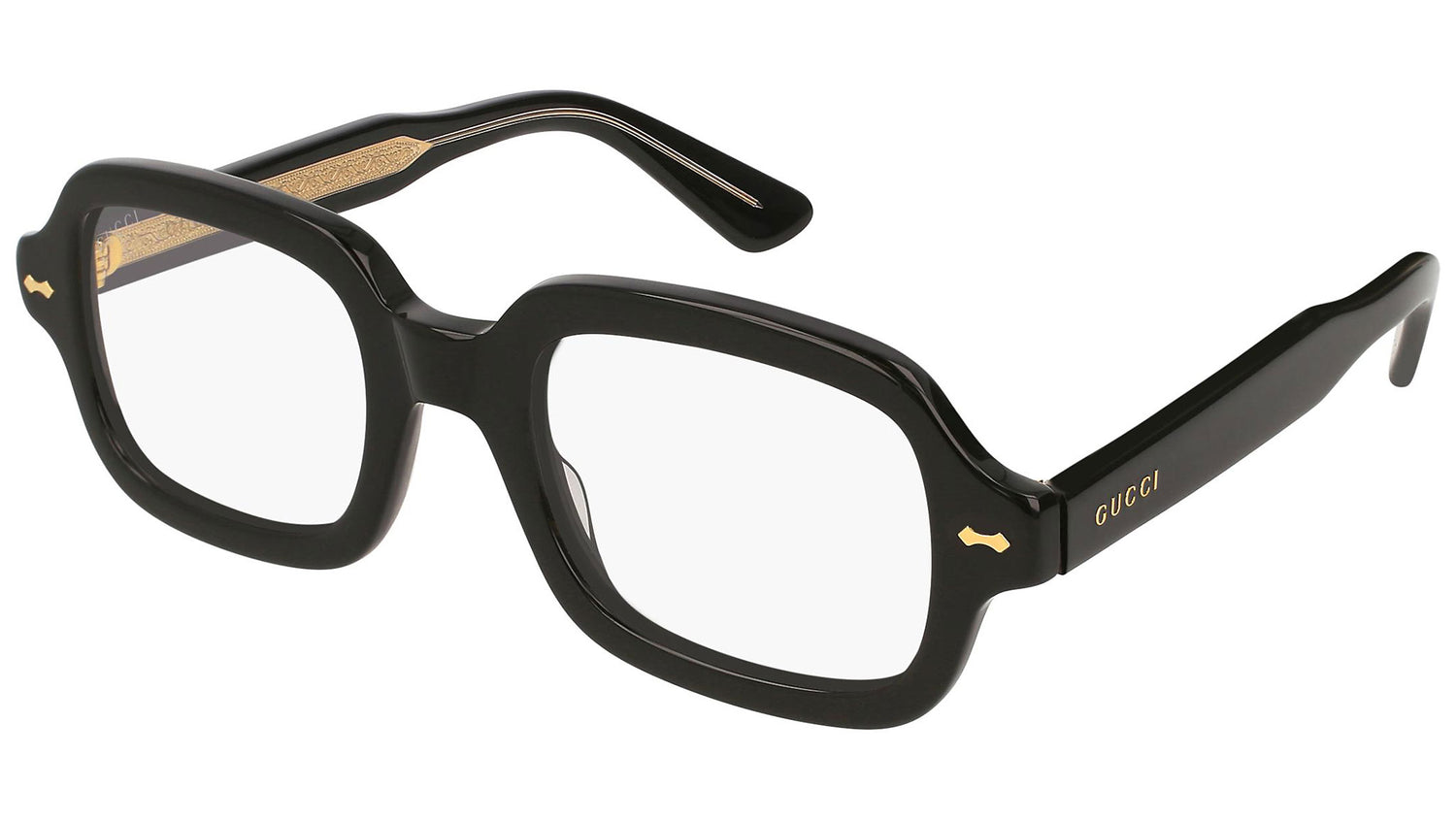 GG0072S shiny black and clear