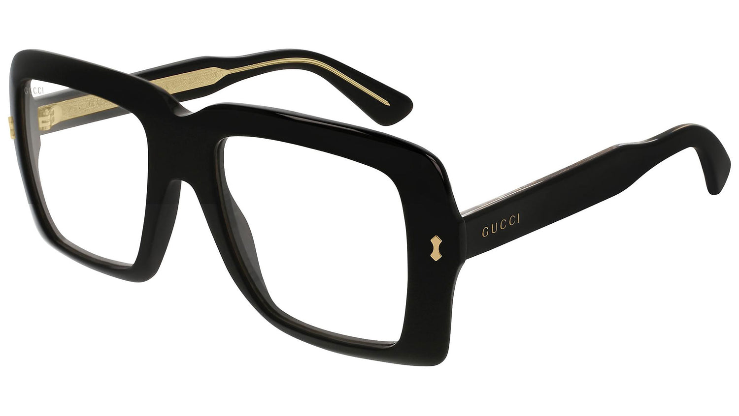 GG0366S shiny black and clear