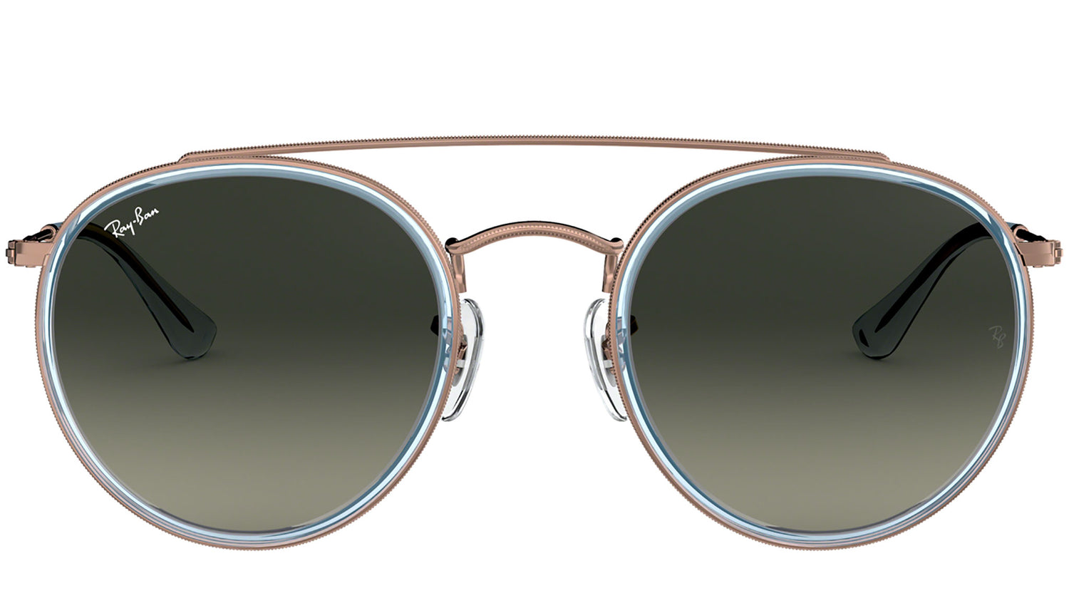 Round Double Bridge RB3647N grey gradient dark