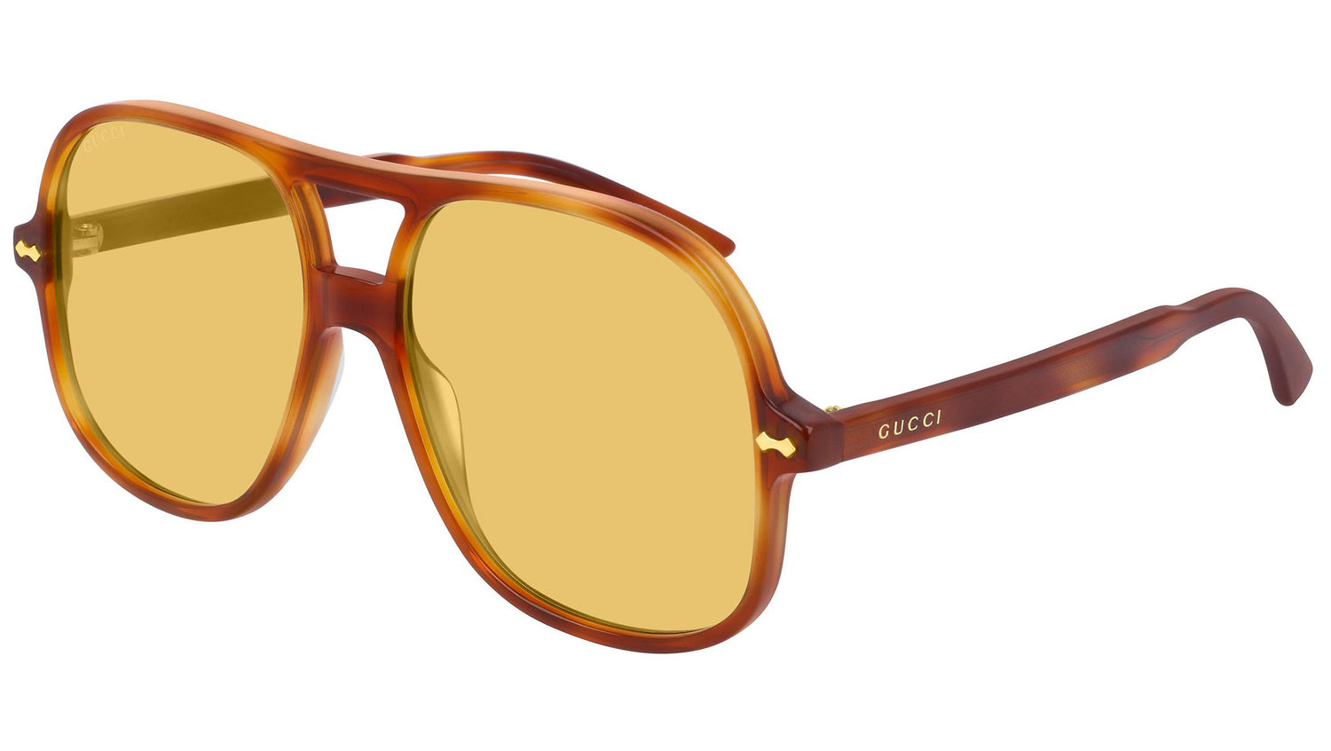 GG0706S yellow tortoise and dark yellow