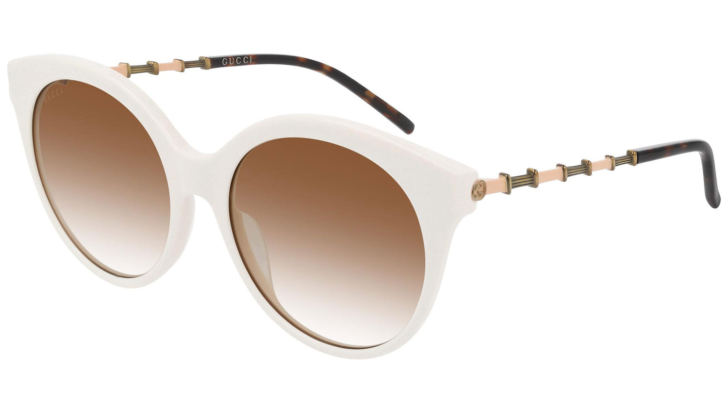 GG0653S shiny ivory and brown