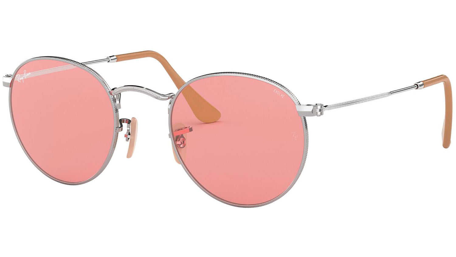 Round Washed Evolve RB3447 silver pink