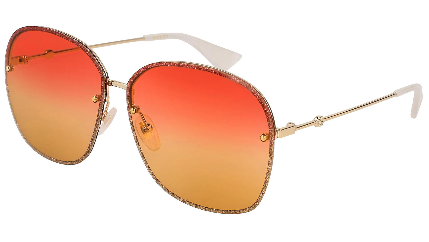 GG0228S shiny gold and triple red/yellow/nude