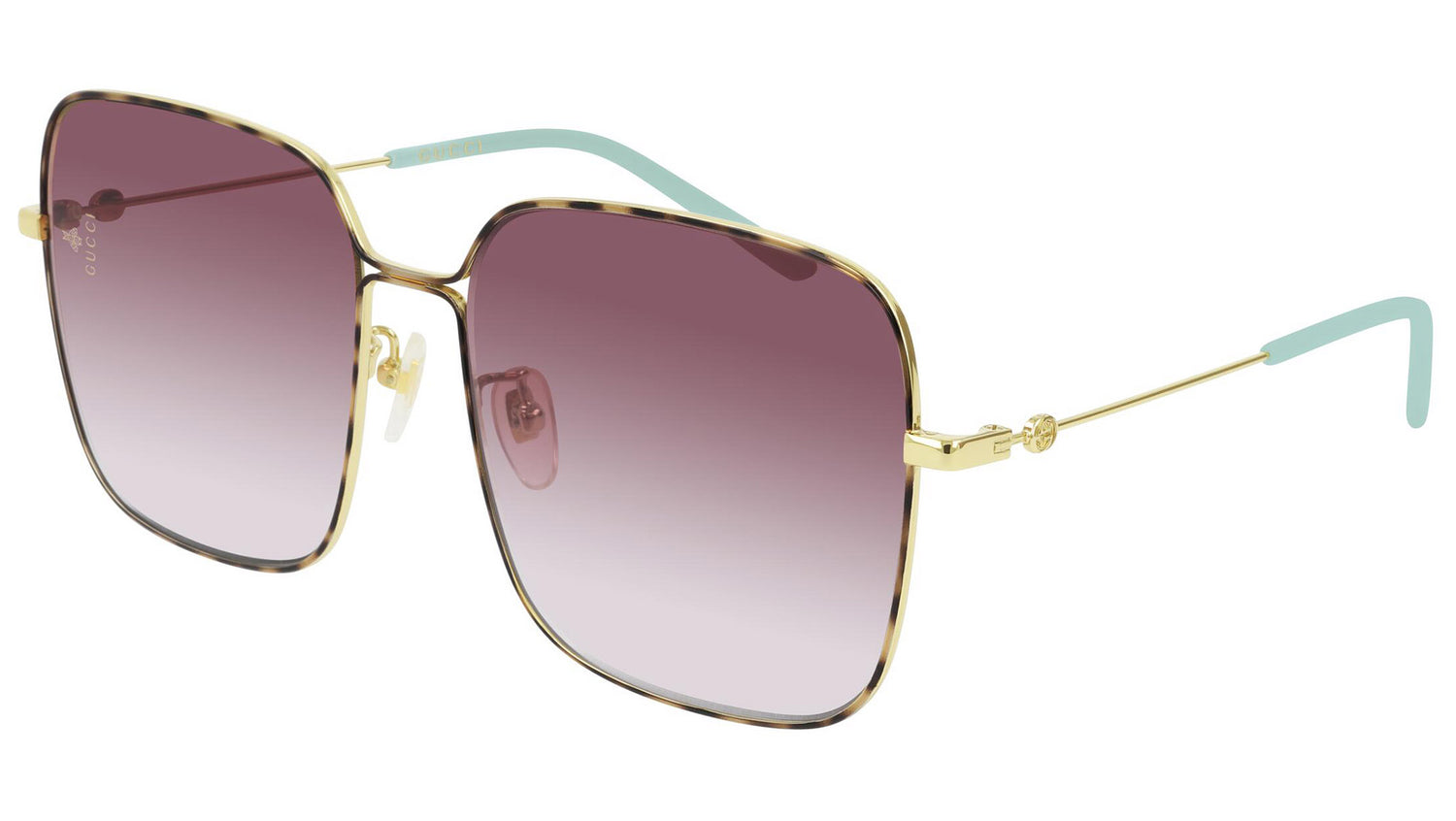 GG0443S tortoise gold and burgundy