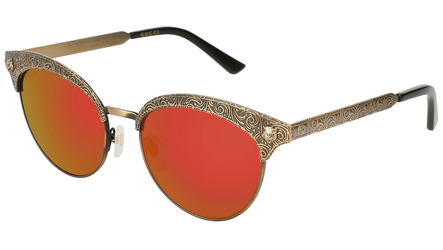 GG0220S shiny gold and green + red