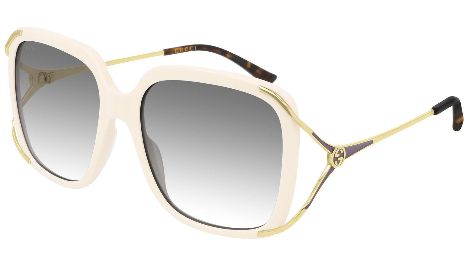 GG0647S shiny ivory and light grey