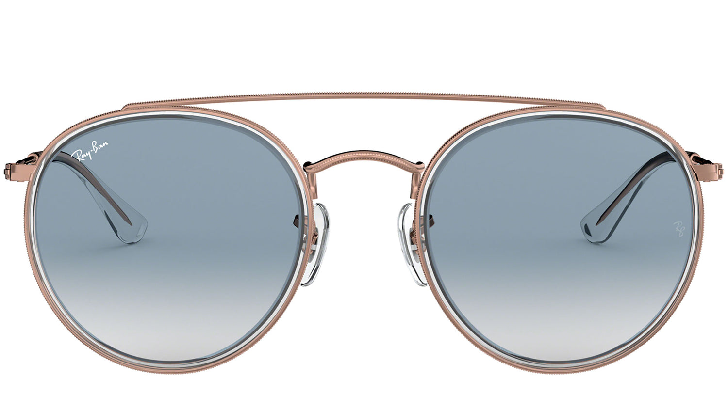 Round Double Bridge RB3647N transparent bronze copper