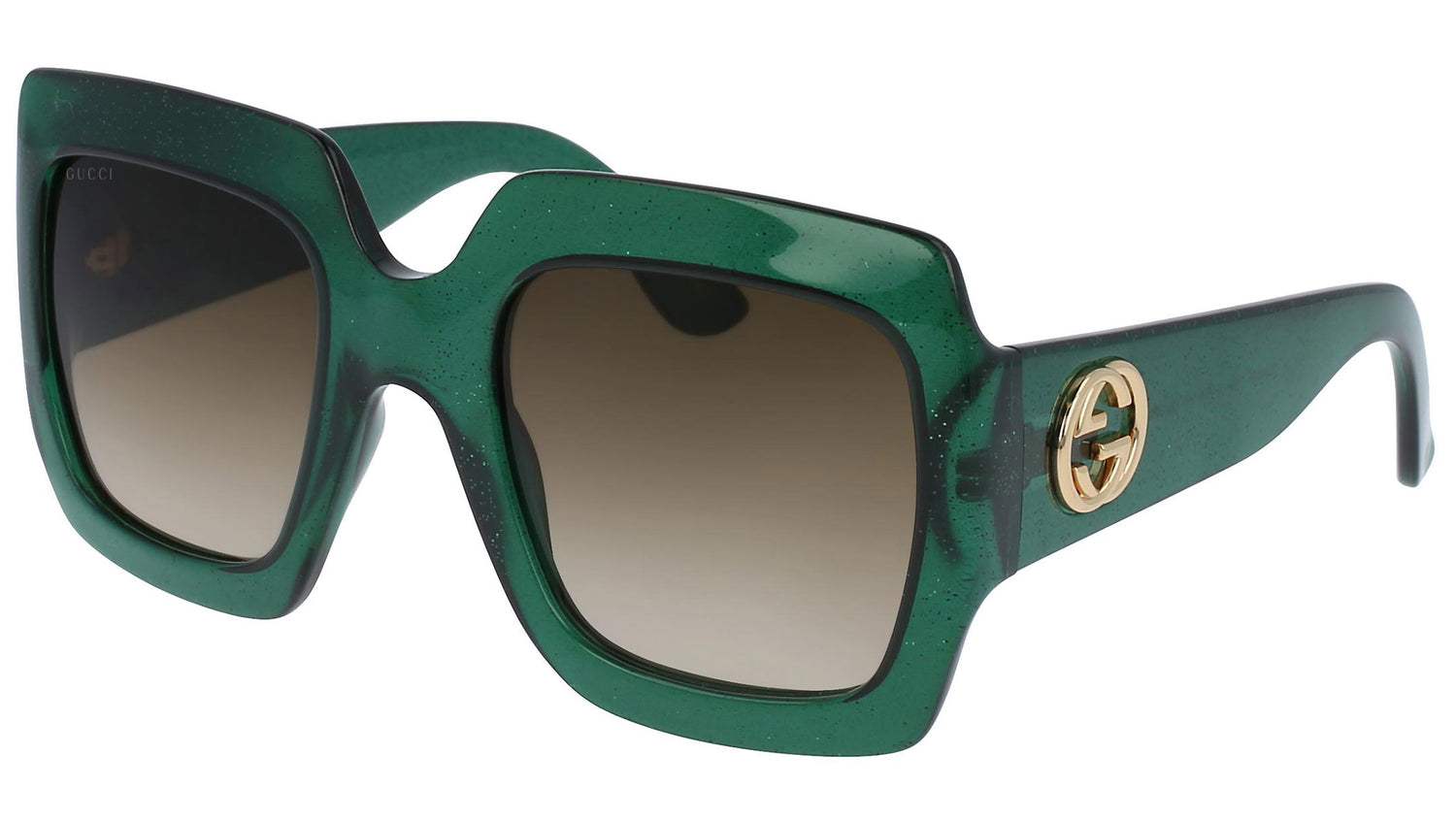 GG0053S glitter green and shaded dark brown