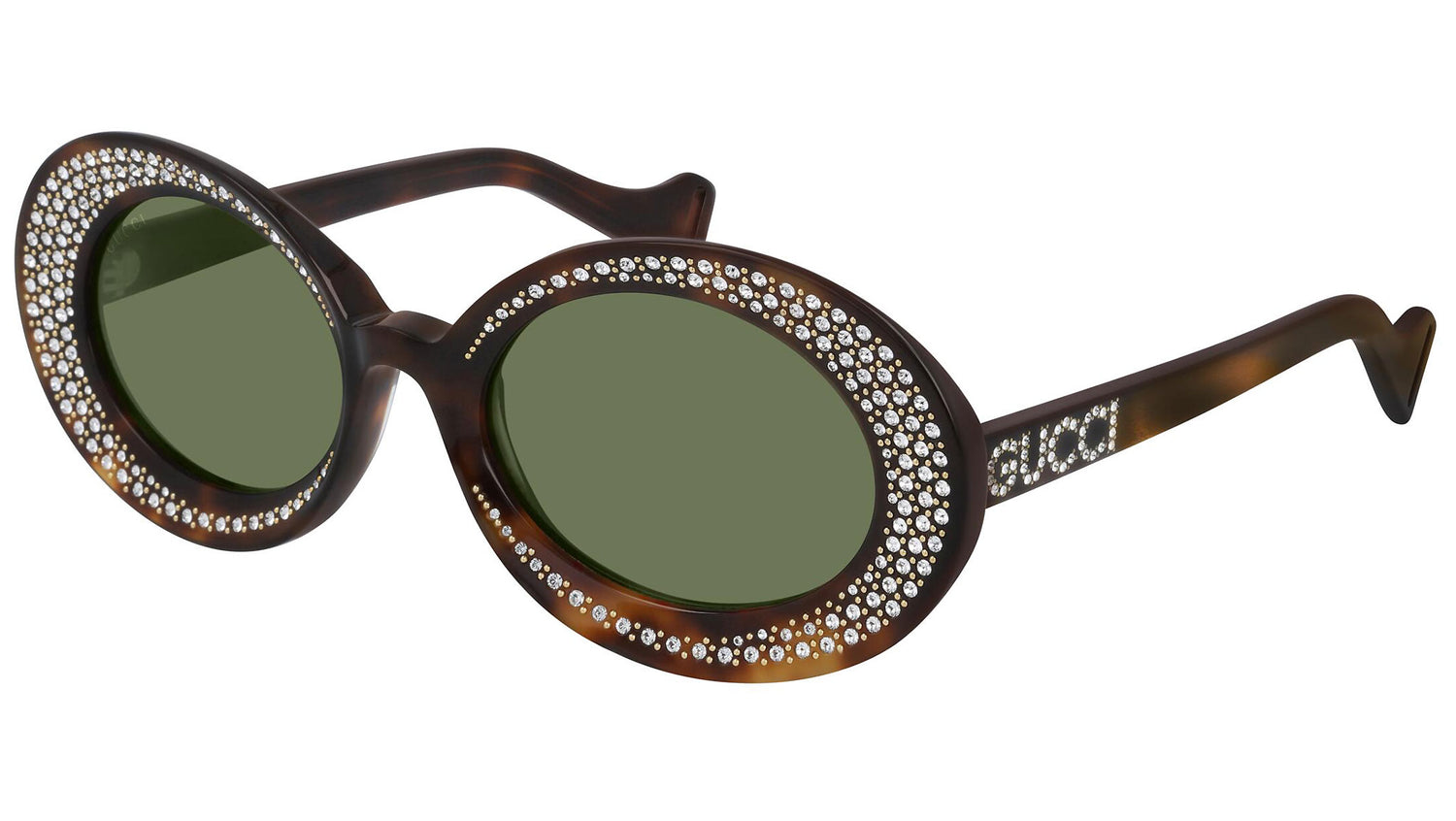 GG0618S shiny tortoise and bottle green