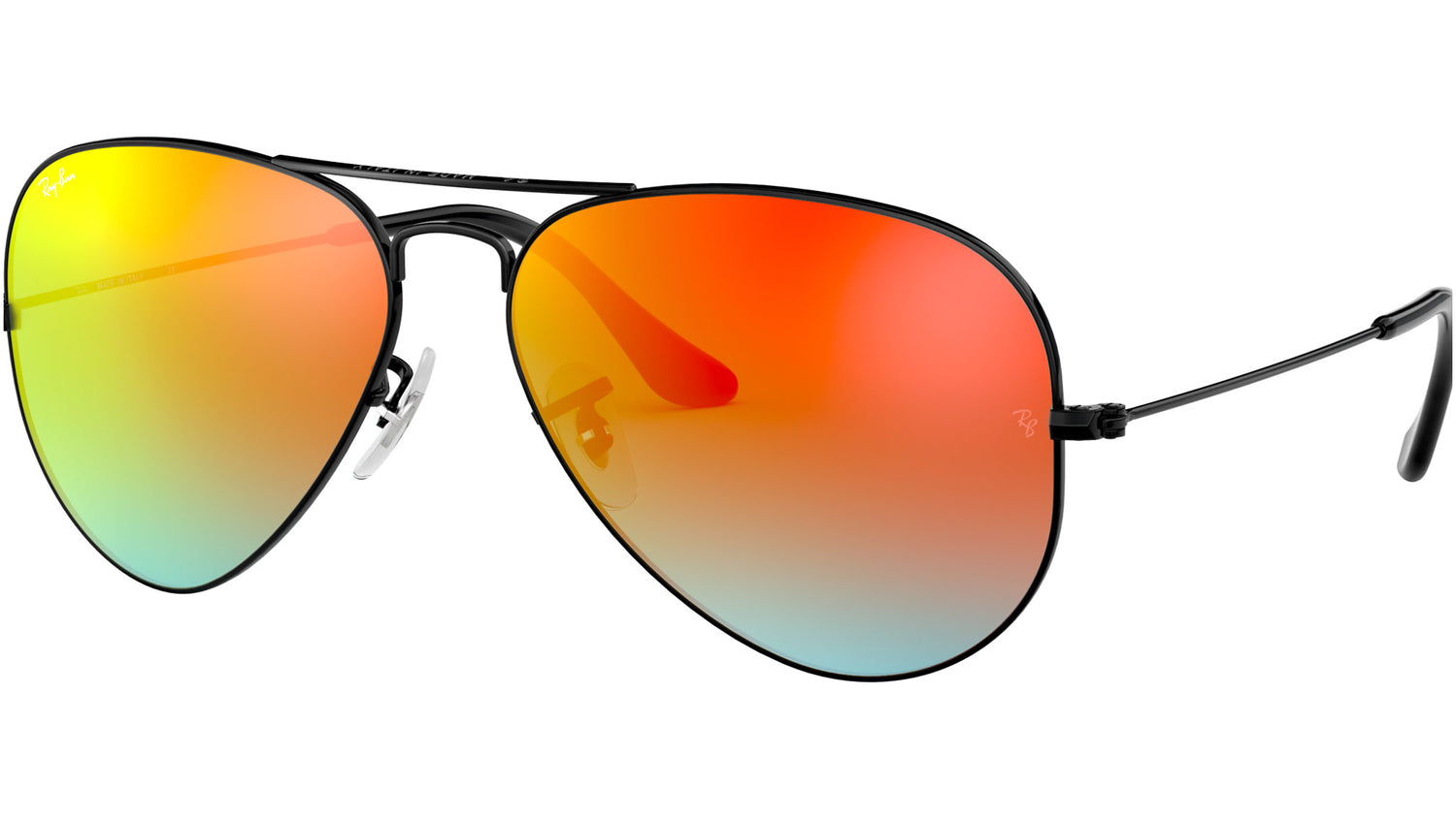 Aviator Flash Lenses Gradient RB3025 002/4W Black Orange
