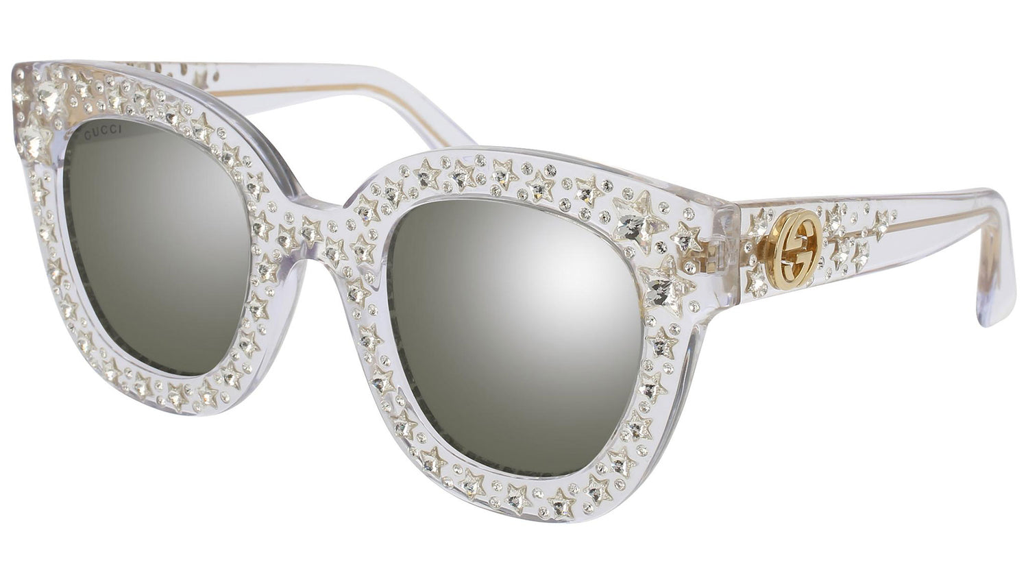 GG0116S shiny crystal and grey silver