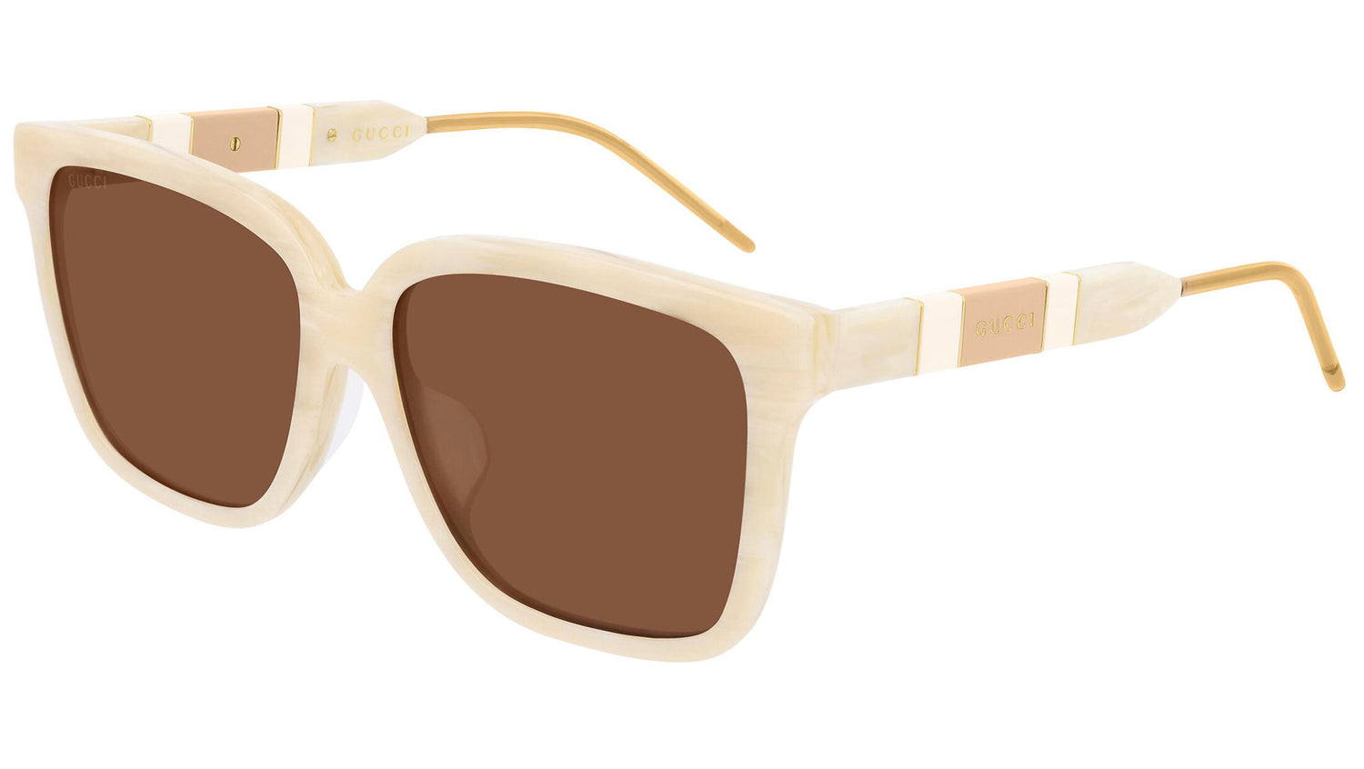 GG0599SA shiny beige and chocolate brown