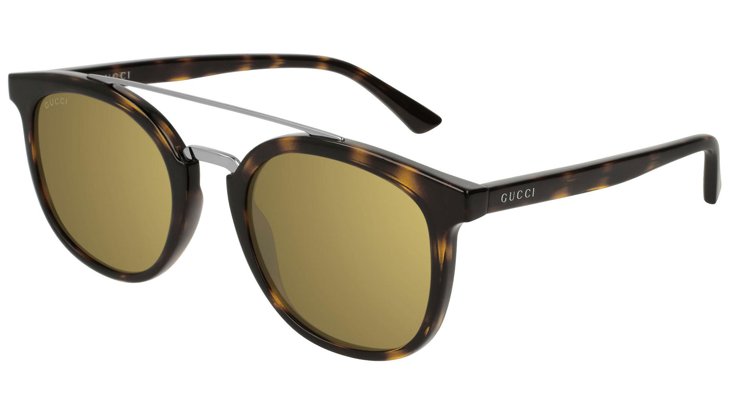 GG0403S ruthenium tortoise and brown + flash gun metal