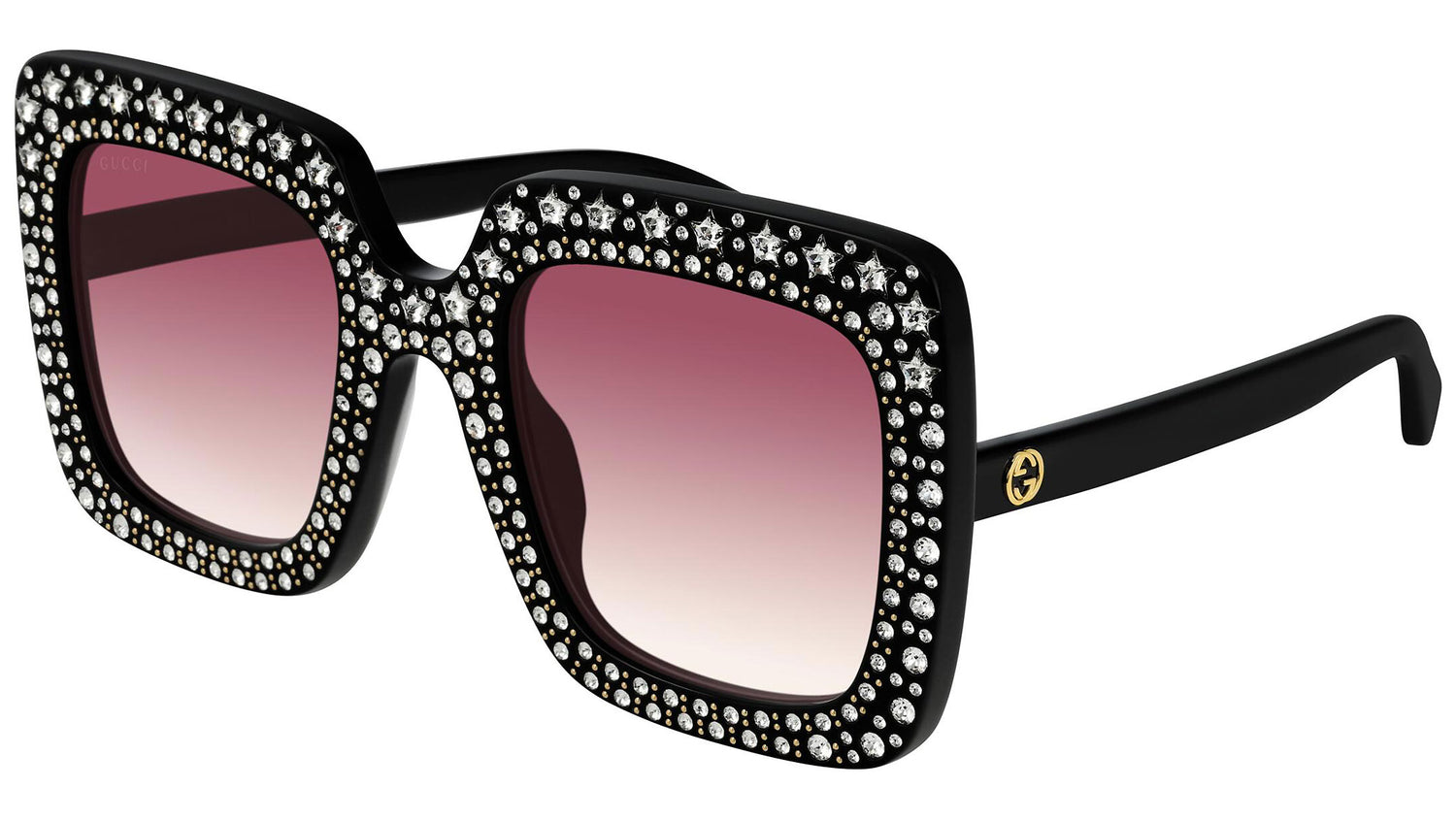 GG0148S shiny black and burgundy