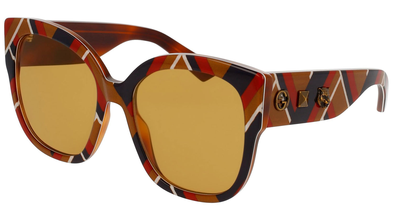 GG0059S beige multicolor and nicotine