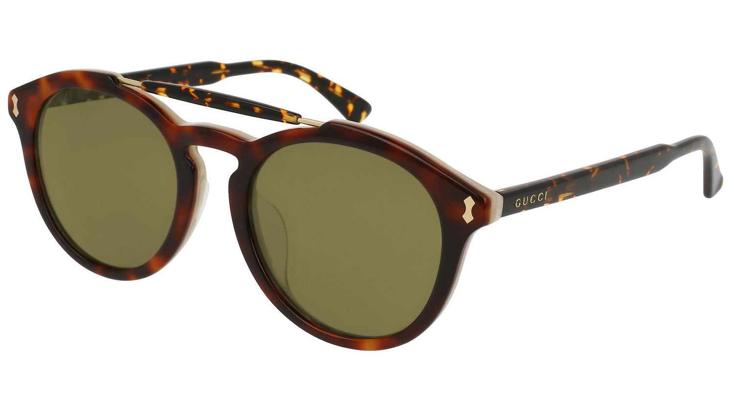 GG0124SA beige tortoise and green