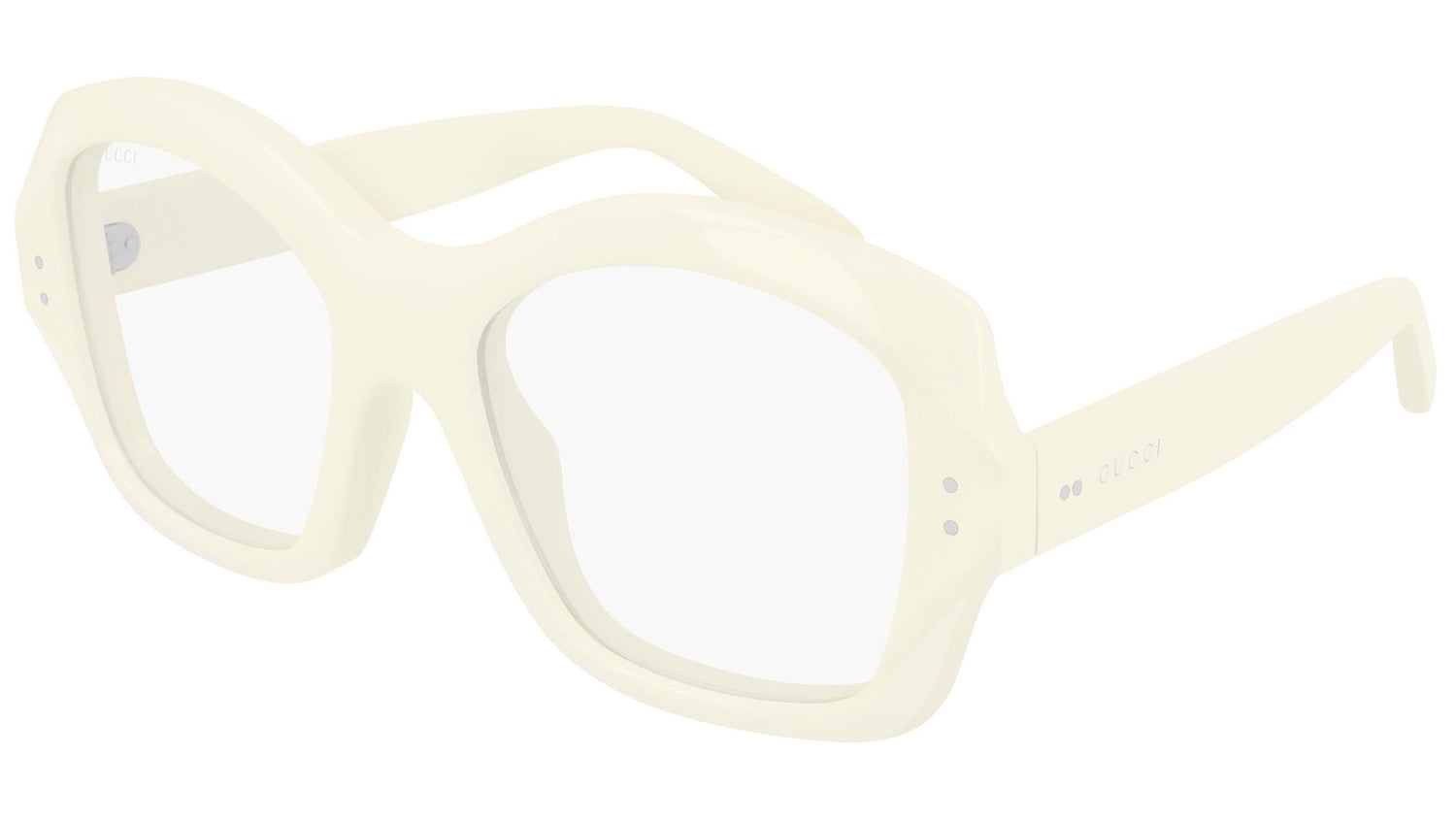 GG0624S shiny ivory and clear