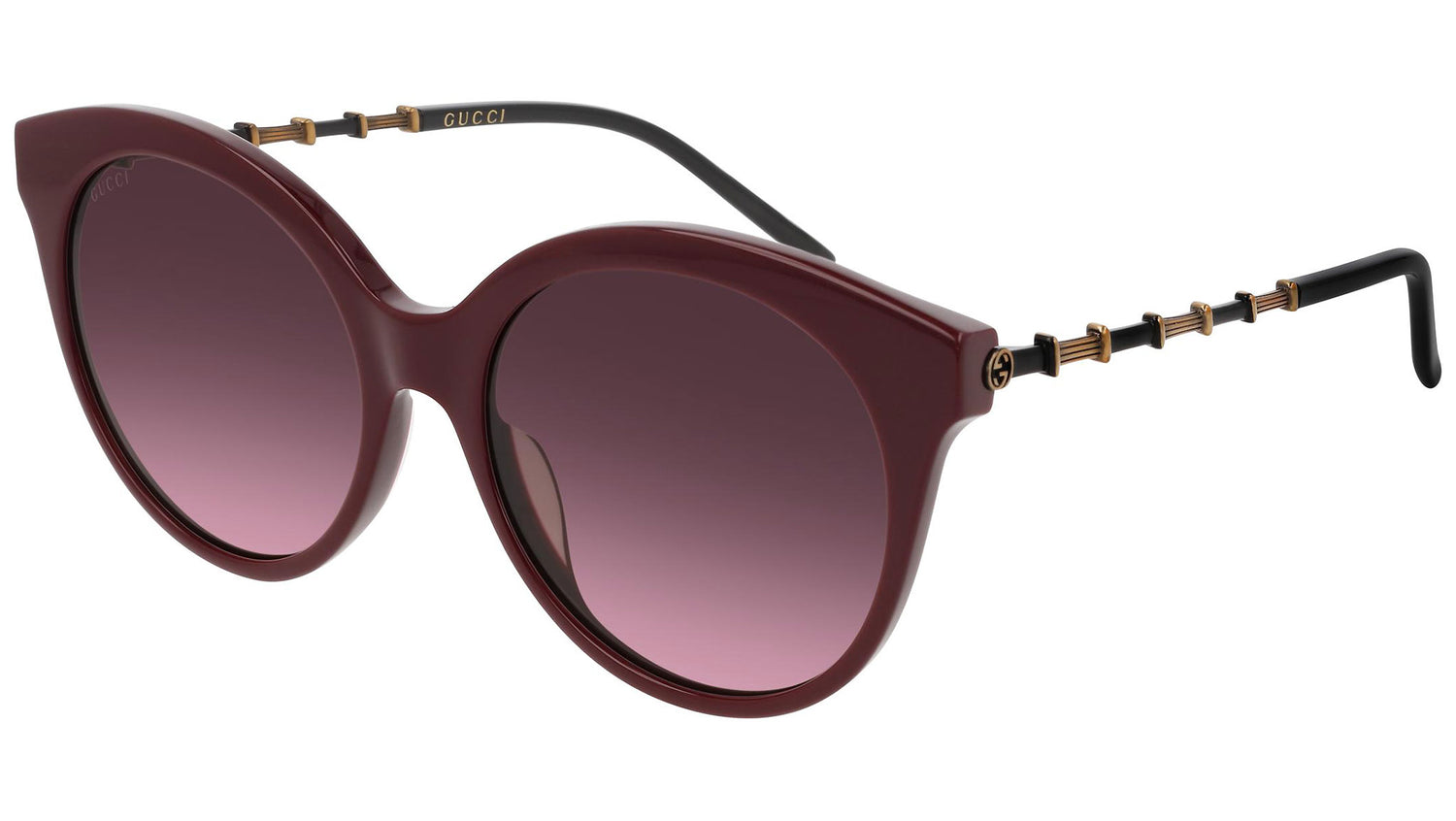 GG0653S shiny burgundy and double violet/nude