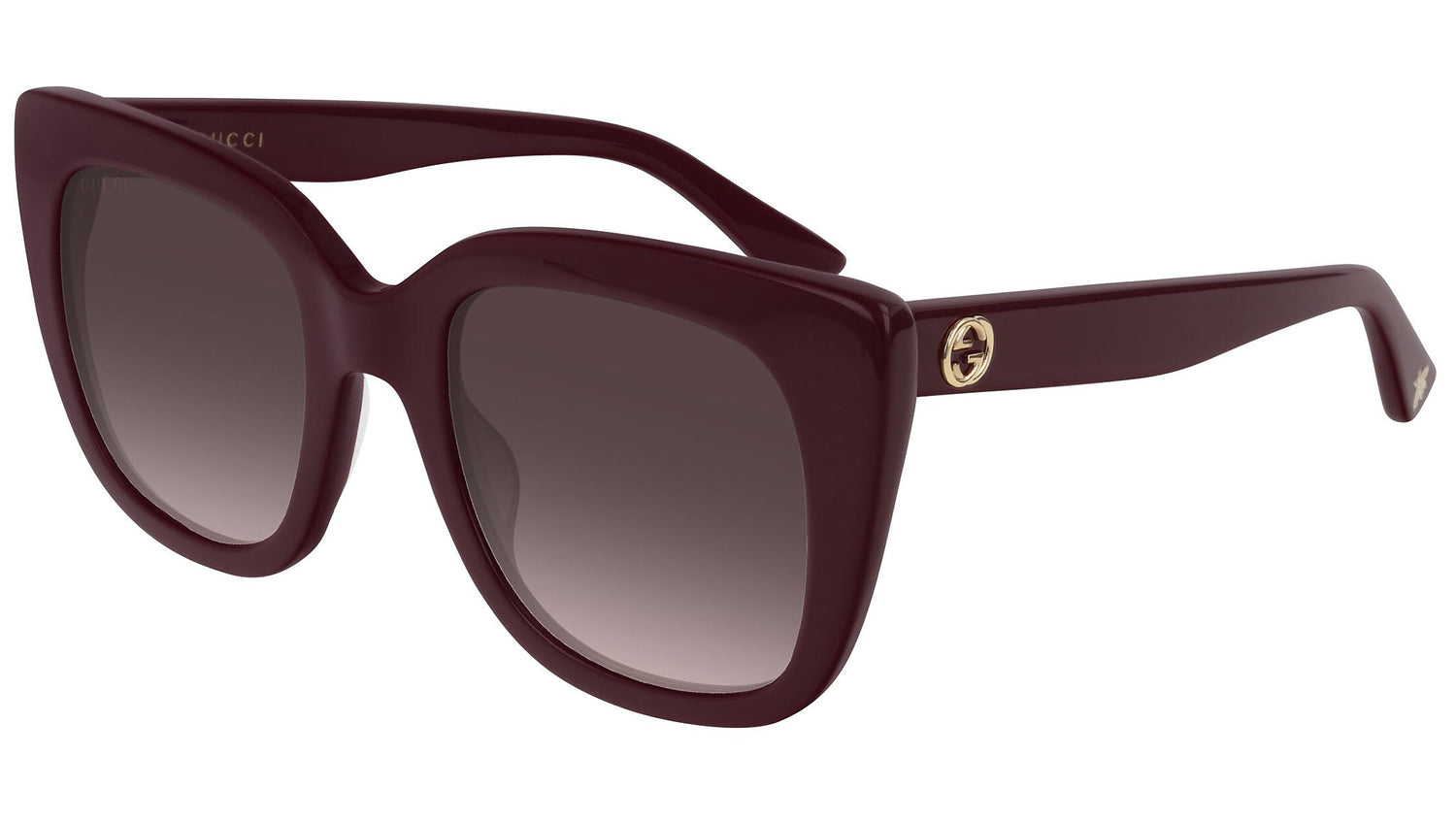 GG0163S shiny burgundy and brown