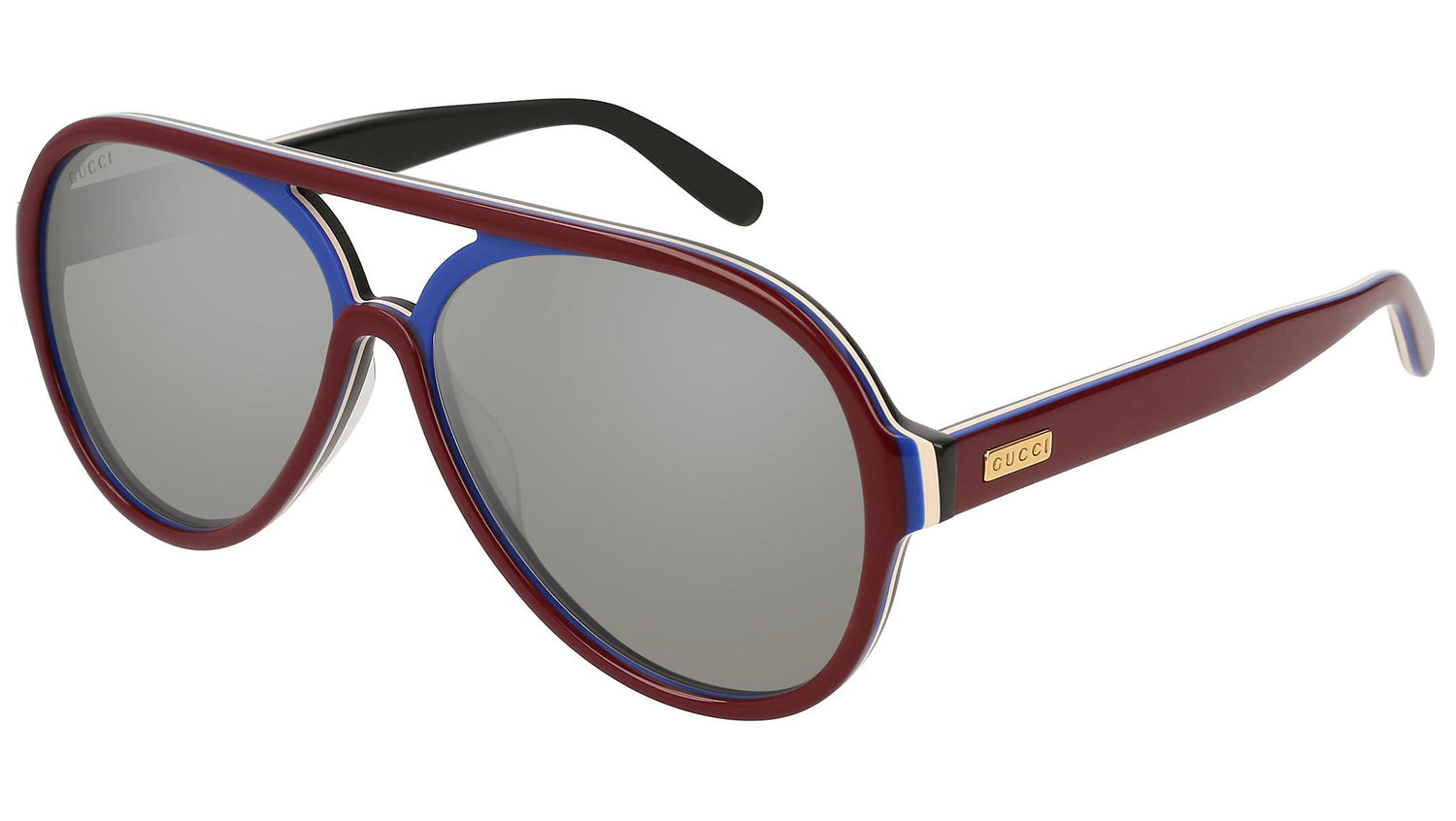 GG0270S multicolor burgundy and silver
