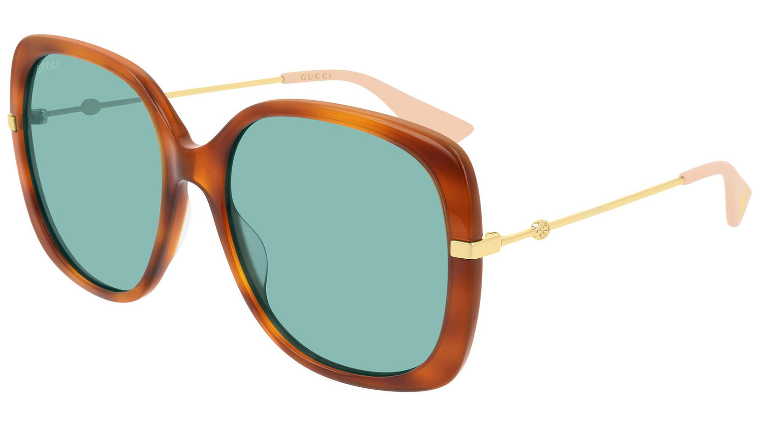 GG0511S yellow tortoise and turquoise green